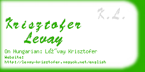 krisztofer levay business card